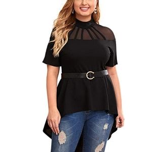 Plus Size high low blouse